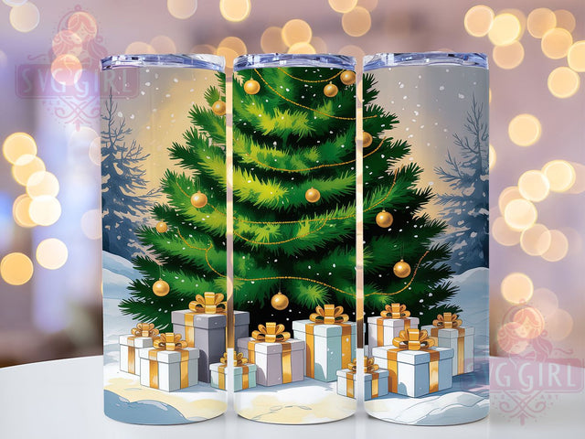 Festive Christmas Tree Tumbler, Holiday Tree Art, Christmas Tumbler, 20Oz Wrap Design, Christmas Sublimation, Festive Tree Design, Winter Holiday Art Sublimation SvggirlplusArt 