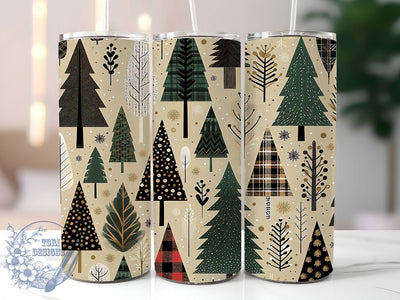 Festive Christmas Trees Tumbler, Holiday Tree Design, Festive Christmas Tumbler, 20Oz Wrap Design, Christmas Sublimation, Winter Holiday Art, Seasonal Tree Theme Sublimation ToriDesigns 