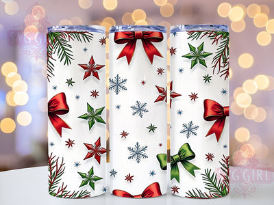 Festive Coquette Cute Christmas Tumbler Wrap, Coquette Tumbler, Christmas Design, 20oz Tumbler, Sublimation Wrap, Holiday Drinkware, Festive Gift, Cute Christmas Mug Sublimation SvggirlplusArt 