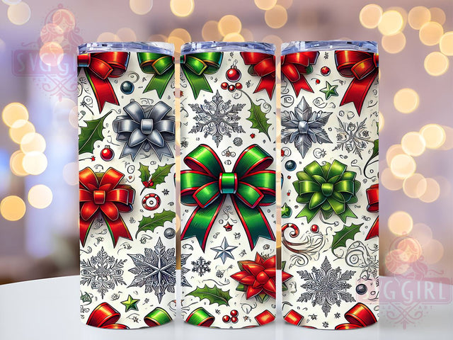 Festive Coquette Cute Christmas Tumbler Wrap, Coquette Tumbler, Christmas Design, 20oz Tumbler, Sublimation Wrap, Holiday Drinkware, Festive Gift, Cute Christmas Mug Sublimation SvggirlplusArt 