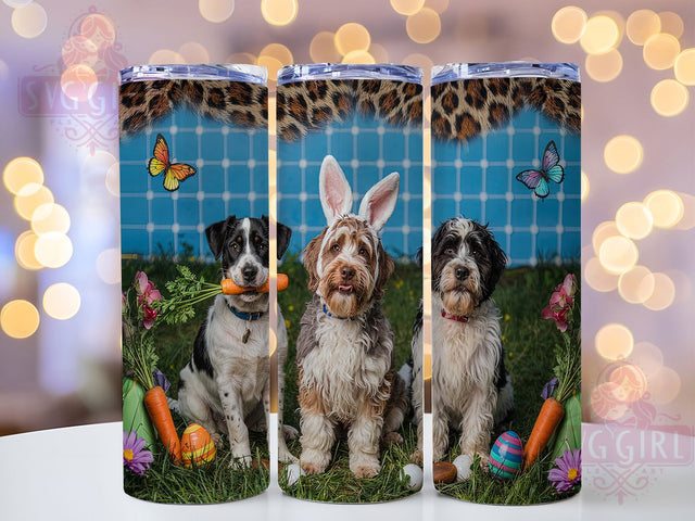 Festive Easter Dog Mom Tumbler, Spring Puppy Tumbler, Bunny Dog Design, Pet Easter Present, Dog Mom Holiday Wrap, Festive Pup Sublimation, Cute Easter Canine Tumbler Sublimation SvggirlplusArt 