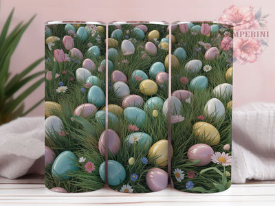 Festive Easter Egg 20oz Tumbler, Festive Cup Wrap, Spring Holiday Design, Sublimation Tumbler Wrap, 20Oz Tumbler Design, Artistic Easter Cup, Stylish Egg Wrap Sublimation Li Zamperini 