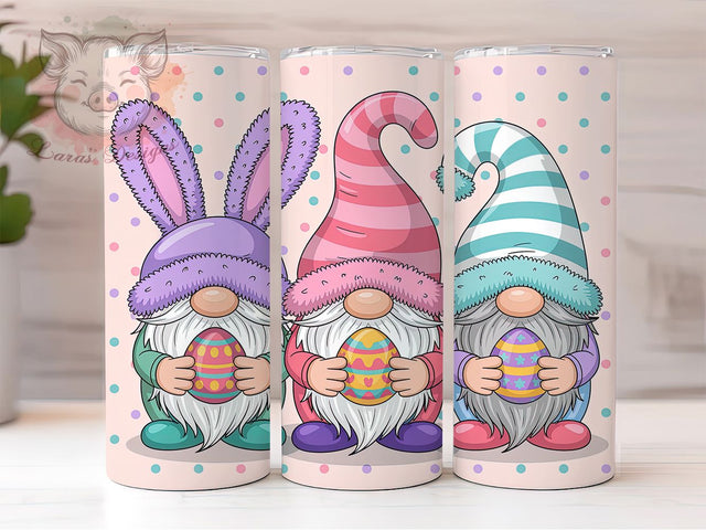 Festive Easter Egg Gnome Tumbler, Cute Easter Tumbler, Stylish 20oz Wrap, Sublimation Design, Trendy Gift Idea, Holiday Gnome Wrap, Festive Easter Egg Tumbler Sublimation Lara' s Designs 