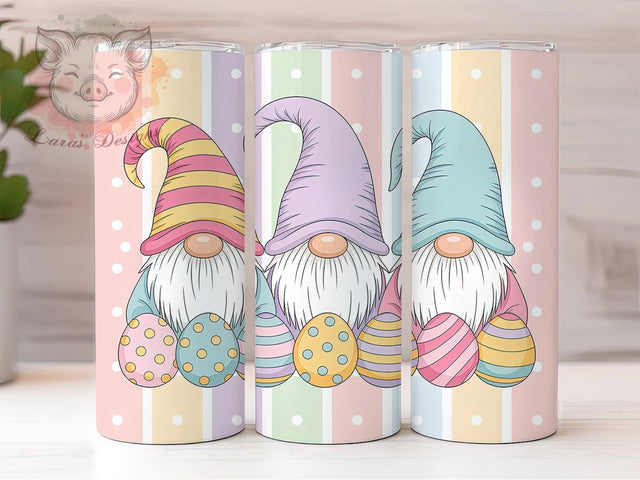 Festive Easter Egg Gnome Tumbler, Cute Easter Tumbler, Stylish 20oz Wrap, Sublimation Design, Trendy Gift Idea, Holiday Gnome Wrap, Festive Easter Egg Tumbler Sublimation Lara' s Designs 