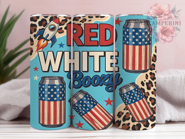Festive & Fun Red White Boozy Tumbler, 4th Of July Tumbler Wrap, Patriotic Alcohol Tumbler, Funny USA Sublimation Design, Boozy Tumbler Wrap 20oz, Drunk America Tumbler Sublimation Li Zamperini 