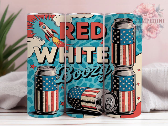 Festive & Fun Red White Boozy Tumbler, 4th Of July Tumbler Wrap, Patriotic Alcohol Tumbler, Funny USA Sublimation Design, Boozy Tumbler Wrap 20oz, Drunk America Tumbler Sublimation Li Zamperini 