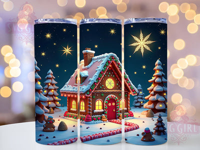 Festive Gingerbread Christmas Winter Tumbler Wrap, Gingerbread Tumbler, Christmas Decor, 20oz Tumbler, Sublimation Wrap, Holiday Drinkware, Festive Mug, Winter Gift Sublimation SvggirlplusArt 
