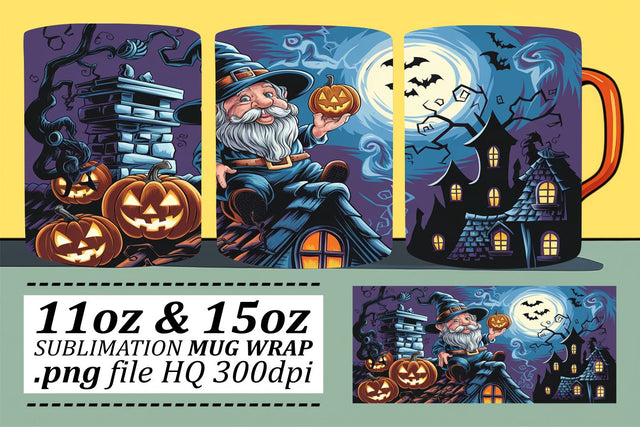 Festive Gnome Mug Wrap Sublimation Sublimation afrosvg 