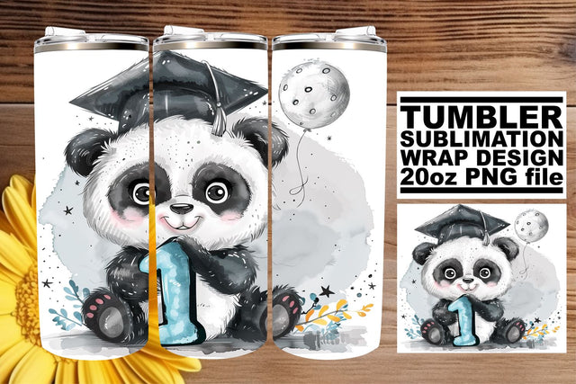 Festive Graduation Animal Tumbler - 20oz Sublimation Design Sublimation afrosvg 