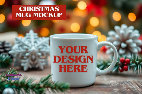 Festive Holiday Mug Mockup Mock Up Photo Sublimatiz Designs 