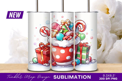 Festive Holiday Tumbler Filled With Christmas Cheer Sublimation Regulrcrative 