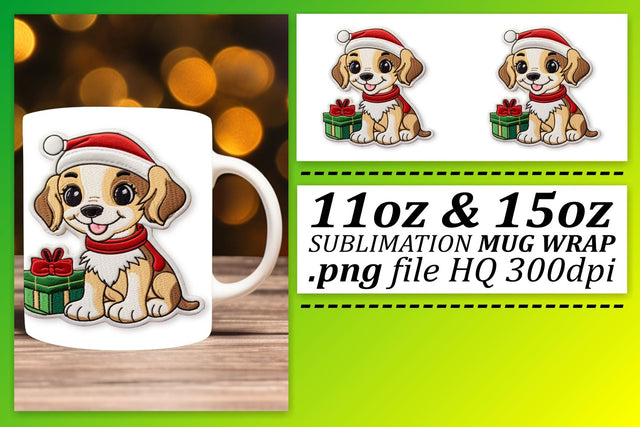 Festive Mug Sublimation: 3D Christmas Sublimation afrosvg 