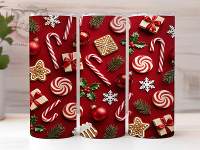 Festive Peppermint 20oz Tumbler, Peppermint Design, Christmas Theme, Holiday Cheer, Festive Vibes, Whimsical Charm, 20oz Wrap, Sublimation Tumbler Sublimation Lara' s Designs 
