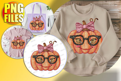 Festive Pumpkin with Bow for Fall PNG Sublimation Sublimation afrosvg 
