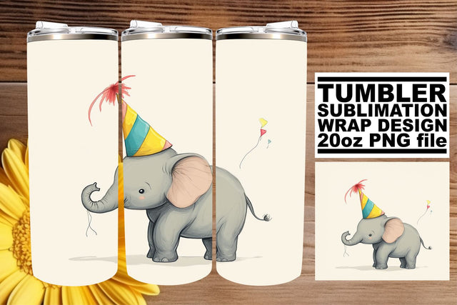 Festive Safari Celebration: Sublimation Tumbler Wrap Sublimation afrosvg 