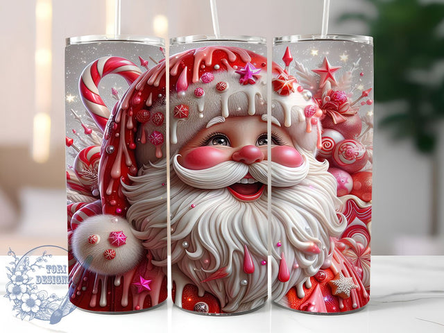 Festive Santa Claus Christmas Tumbler, Xmas Holiday Sublimation Design, Festive Christmas Art, 20oz Holiday Tumbler, Whimsical Santa Mug, Stylish Xmas Cup, Cheerful Holiday Wrap Sublimation ToriDesigns 