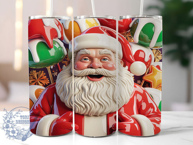 Festive Santa Claus Christmas Tumbler, Xmas Holiday Sublimation Design, Festive Christmas Art, 20oz Holiday Tumbler, Whimsical Santa Mug, Stylish Xmas Cup, Cheerful Holiday Wrap Sublimation ToriDesigns 