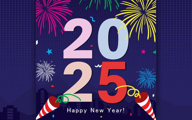 Festive scene celebrating New Year 2025 with vibrant fireworks lighting up the night sky in joyful colors SVG naemmiah021 