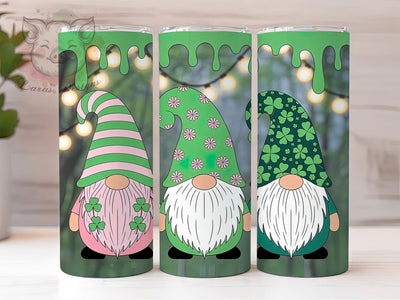 Festive Shamrock Gnome Tumbler, Lucky Gnome Tumbler, Stylish 20oz Wrap, Sublimation Design, Trendy Gift Idea, Shamrock Gnome Wrap, Festive St Patrick’s Tumbler Sublimation Lara' s Designs 