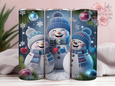 Festive Snowman Christmas Tumbler, Holiday Snowman Wrap, Festive Snowman Sublimation, 20oz Christmas Tumbler, Winter Snowman Art, Seasonal Snowman Mug, Whimsical Holiday Cup Sublimation Li Zamperini 