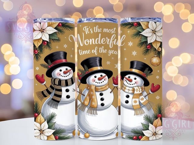 Festive Snowman Christmas Tumbler, Winter Holiday Wrap, 20oz Tumbler Sublimation, Festive Quote Design, Seasonal Snow Sublimation, Cozy Holiday Tumbler, Frosty Christmas Wrap Sublimation SvggirlplusArt 