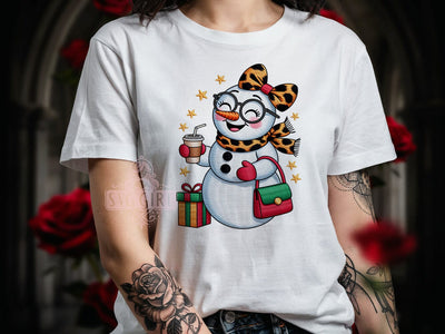 Festive Snowman Pose T-Shirt PNG, Snowman Pose, Festive Style, Holiday Vibes, Christmas Fashion, Sublimation PNG, Statement Shirt, Winter Apparel Sublimation SvggirlplusArt 