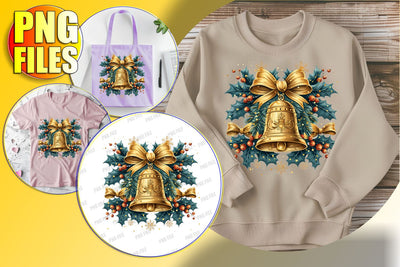 Festive Watercolor Holiday Clipart PNG Sublimation Sublimation afrosvg 