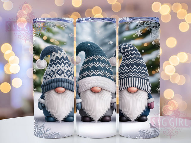 Festive Winter Gnome Tumbler, Holiday Wrap, Christmas Design, Festive Tumbler, Seasonal Pattern, 20oz Tumbler, Sublimation Print Sublimation SvggirlplusArt 