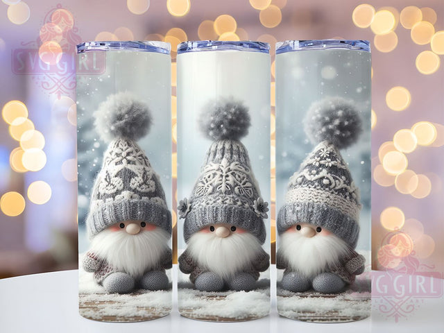 Festive Winter Gnome Tumbler, Holiday Wrap, Christmas Design, Festive Tumbler, Seasonal Pattern, 20oz Tumbler, Sublimation Print Sublimation SvggirlplusArt 