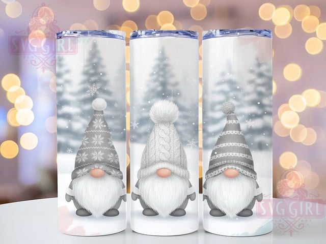Festive Winter Gnome Tumbler, Holiday Wrap, Christmas Design, Festive Tumbler, Seasonal Pattern, 20oz Tumbler, Sublimation Print Sublimation SvggirlplusArt 