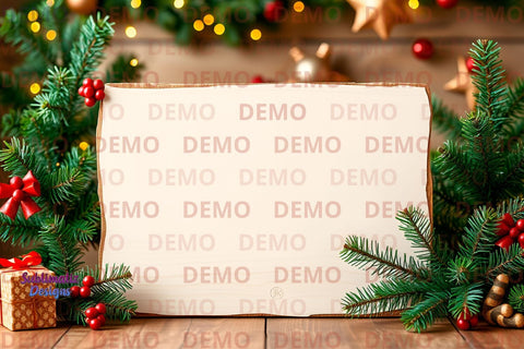 Festive Wooden Christmas Mockup Mock Up Photo Sublimatiz Designs 