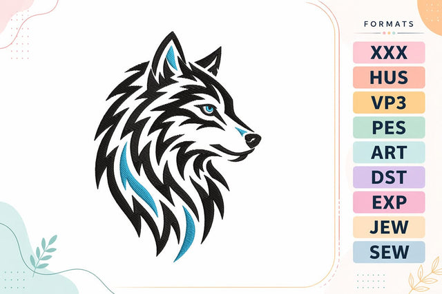 Fierce Blue Eye Husky Embroidery Design Embroidery/Applique DESIGNS sg embroidery 