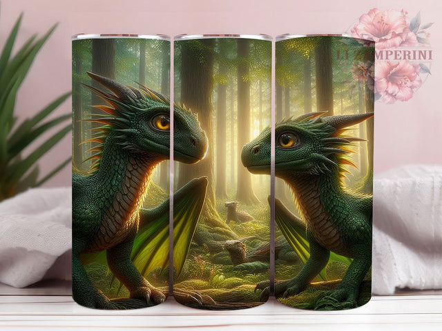 Fierce Fire Breathing Dragon Tumbler, Flaming Dragon Wrap, 20oz Tumbler Sublimation, Fierce Dragon Design, Fantasy Fire Dragon Art, Mythical Flame Creature, Intense Dragon Wrap Sublimation Li Zamperini 