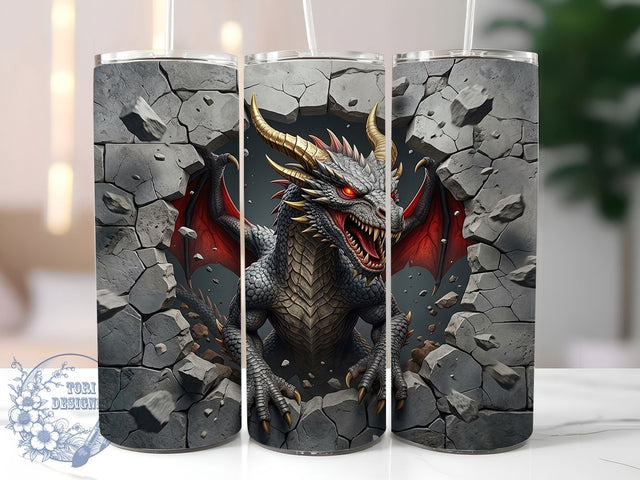 Fierce Grey Dragon 20oz Tumbler, Fierce Grey Dragon, Grey Dragon Tumbler, Dragon Tumbler Wrap, Fierce Dragon PNG, Grey Dragon PNG, Dragon Tumbler PNG, 20oz Tumbler Wrap Sublimation ToriDesigns 