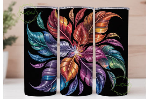 Fiery Autumn Leaves 20oz Tumbler Wrap Sublimation PixelChick 