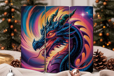 Fiery Dragon 20oz Tumbler Wrap Sublimation DesignSVG 