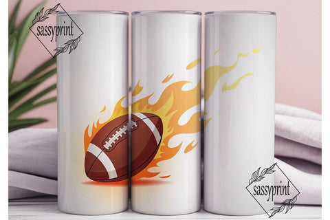 Fiery Football 20oz Tumbler Design Sublimation sassyprint 