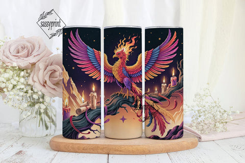 Fiery Phoenix Mystical Art Skinny PNG Sublimation sassyprint 