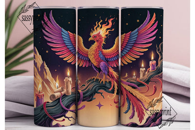 Fiery Phoenix Mystical Art Skinny PNG Sublimation sassyprint 