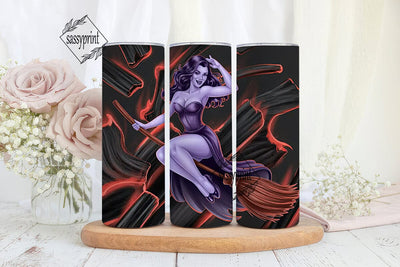 Fiery Witch 20oz Tumbler Wrap Sublimation sassyprint 