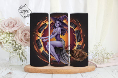 Fiery Witch 20oz Tumbler Wrap Sublimation sassyprint 
