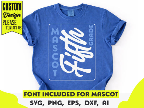 Fifth Grade Crew SVG, Mascot T-Shirt Design SVG DesignDestine 