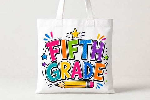 Fifth Grade PNG Colorful School Sublimation Design SVG BillahCrafts 