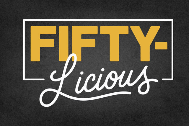 Fifty-licious 50th Birthday Shirt SVG, Cricut File SVG DesignDestine 