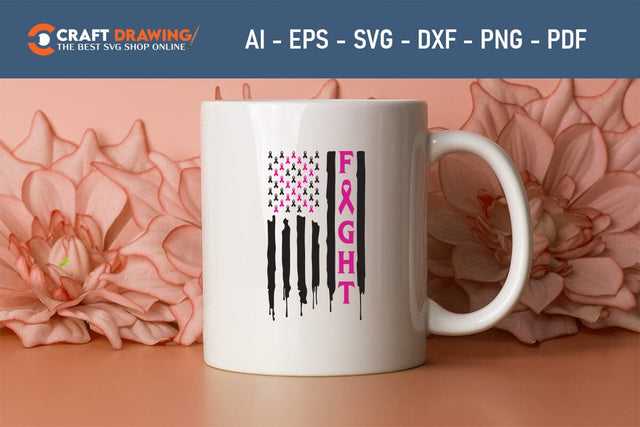 Fight Breast Cancer SVG, Pink Awareness Ribbon Svg, Heal Cancer Svg, Cancer Awareness Svg, Fight Cancer Svg, Cancer, Svg Files For Cricut SVG Debashish Barman 