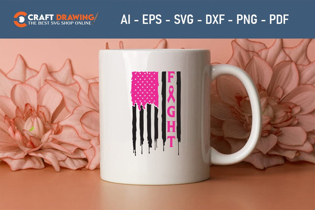 Fight Breast Cancer SVG, Pink Awareness Ribbon Svg, Heal Cancer Svg, Cancer Awareness Svg, Fight Cancer Svg, Cancer, Svg Files For Cricut SVG Debashish Barman 