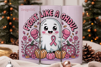 Fight Like a Ghoul 20oz Tumbler Wrap Sublimation DesignSVG 