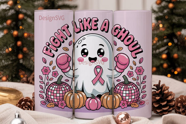 Fight Like a Ghoul 20oz Tumbler Wrap Sublimation DesignSVG 