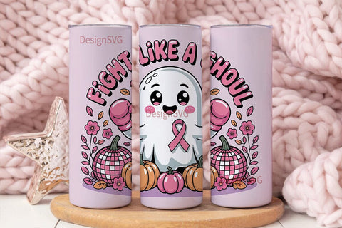 Fight Like a Ghoul 20oz Tumbler Wrap Sublimation DesignSVG 
