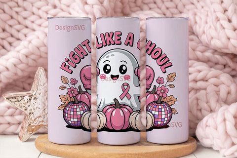 Fight Like a Ghoul 20oz Tumbler Wrap Sublimation DesignSVG 